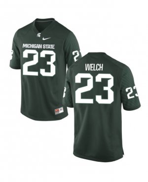 Men's Michigan State Spartans NCAA #23 Andre Welch Green Authentic Nike Stitched College Football Jersey JX32W47IU